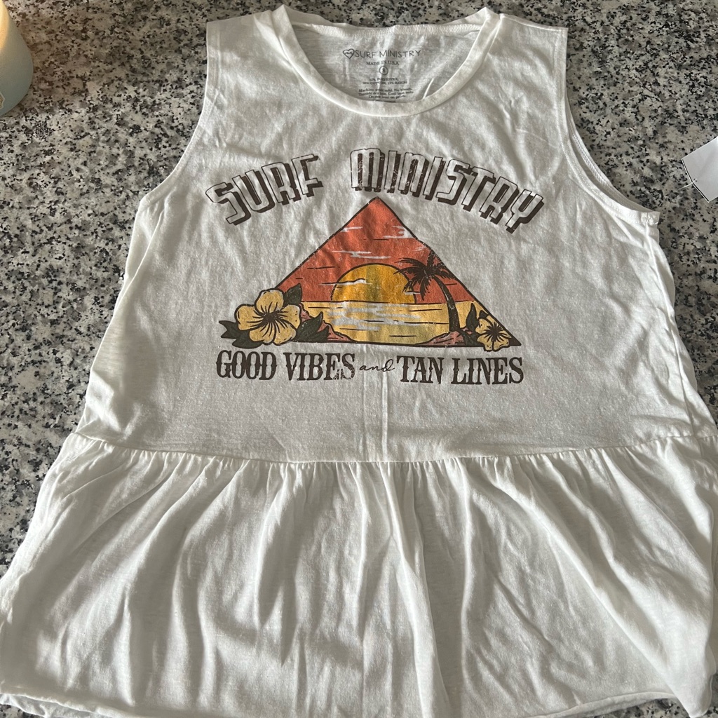 Brand New Surf Ministry  Good Vibes And Tan Lines Small Shirt